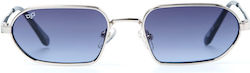 OJO Sunglasses Γυαλιά Ηλίου Ασημί με Σκελετό