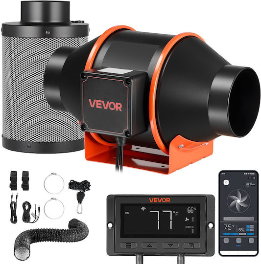 Vevor Εξαεριστήρας Αεραγωγών Διαμέτρου 101.6mm