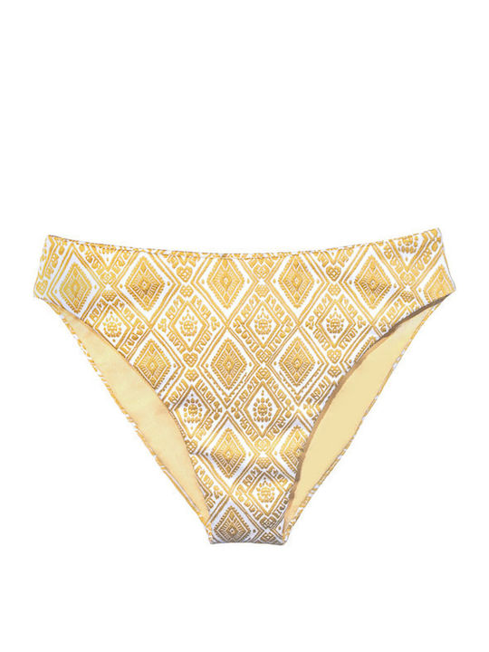 Bikini Slip Ψηλόμεσο Χρυσό