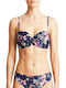 Bikinioberteile Blumen Blau Floreale