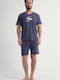 Vienetta Secret Summer Men's Pyjama Blue