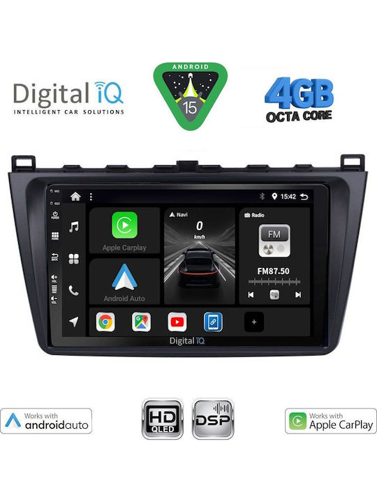 Digital IQ Car Audio System for Mazda 6 2008-2012 Bluetooth USB WiFi GPS Apple CarPlay Android Auto with 9" Touch Screen