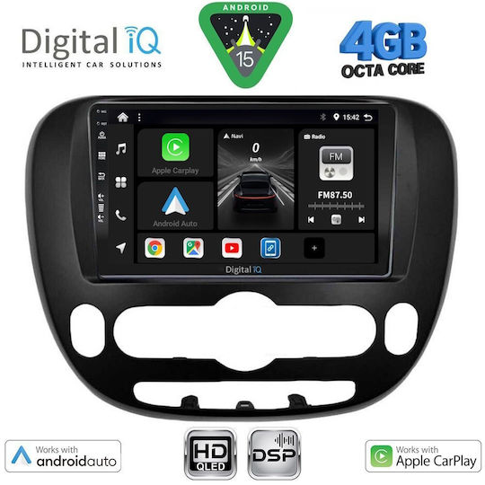Digital IQ Ηχοσύστημα Αυτοκινήτου για Kia Soul 2014-2025 (Bluetooth/USB/WiFi/GPS/Apple-Carplay/Android-Auto) με Οθόνη Αφής 9"