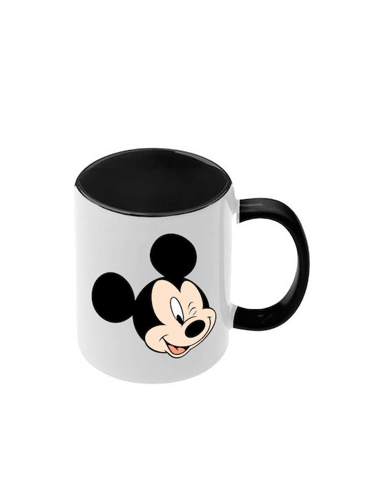 Κούπα Mickey Mouse Μαύρη Λαβή Εσωτερικό