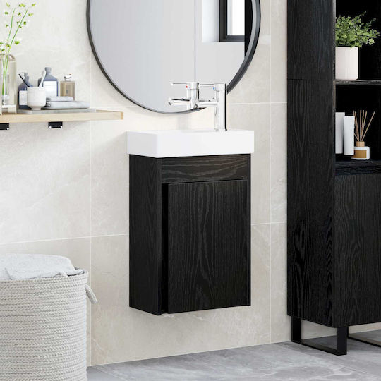 vidaXL Πάγκος με Νιπτήρα Μ40.5xΒ22.5xΥ62cm Μαύρο vidaXL Πάγκος με Νιπτήρα Μ40.5xΒ22.5xΥ62cm Μαύρο
