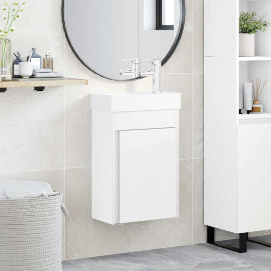 vidaXL Bench with Sink M40.5xD22.5xH62cm White