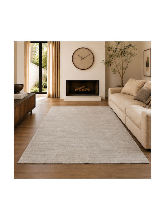 Covor Rectangular Shaggy Gri Deschis/Ecru 240x300cm