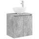 vidaXL Badezimmer Waschtisch-Einheit M49.5xB35xH63cm Grau Matt
