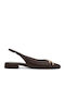 Γυναικείες Μπαλαρίνες Slingback σε Καφέ Χρώμα