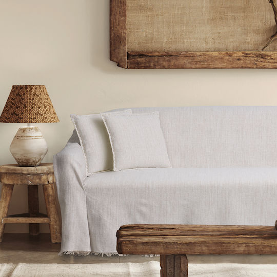 Das Home Sofa Throw 2 Seater W180xL250cm Beige Das Home Sofa Throw 2 Seater W180xL250cm Beige