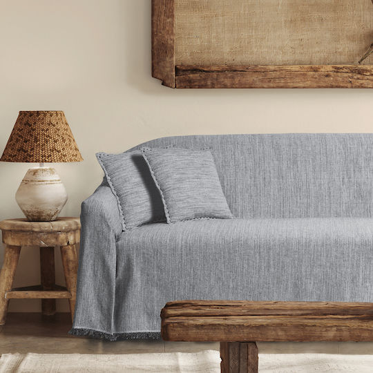 Das Home Three-Seater Sofa Throw 180x300cm Black