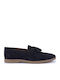 Suede Men's Loafers in Blue Color