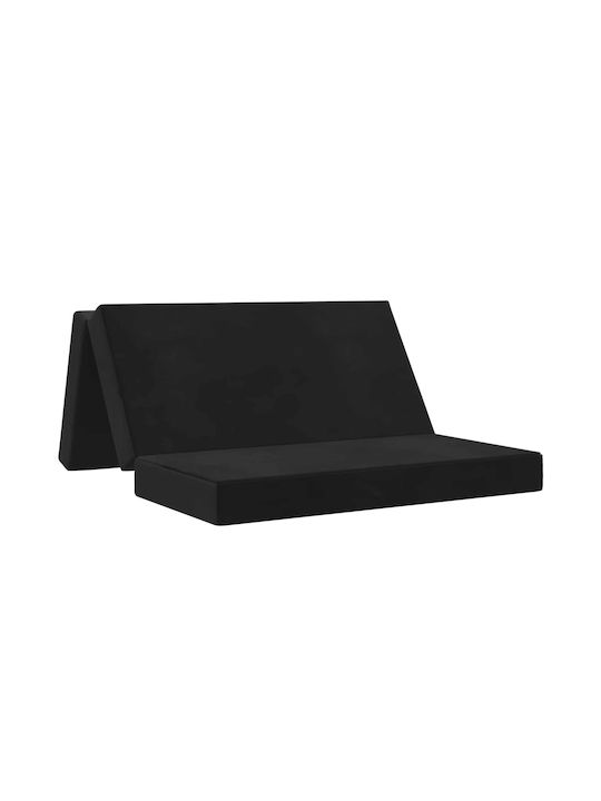 vidaXL Μαξιλάρα Δαπέδου από Βελούδο Μαύρο 67x140εκ.