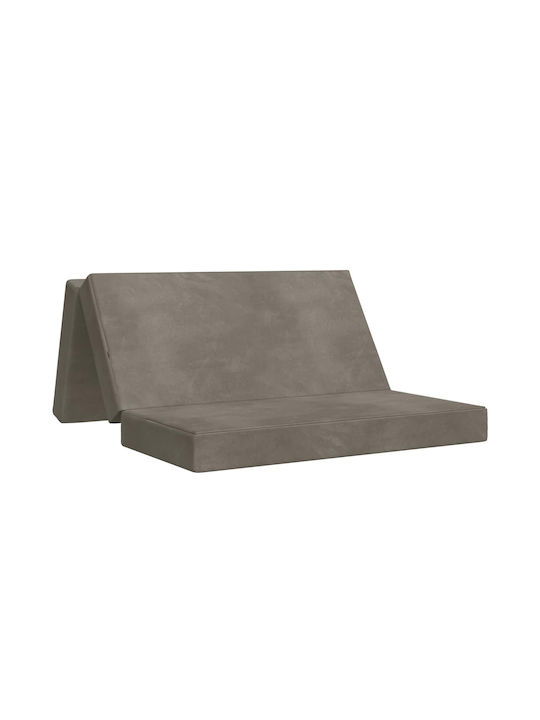 vidaXL Velvet Floor Pillow Light Gray 67x180cm