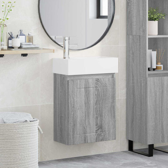 vidaXL Плот с Мивка 45.5x25.5x84 см Сив