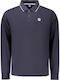 Long Sleeve Blue Polo Men's Blouse