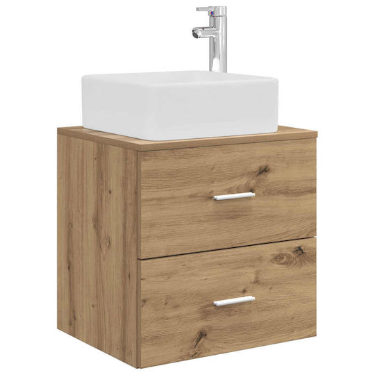 vidaXL Badezimmer Waschtisch-Einheit M53xB34.5xH63cm Eiche
