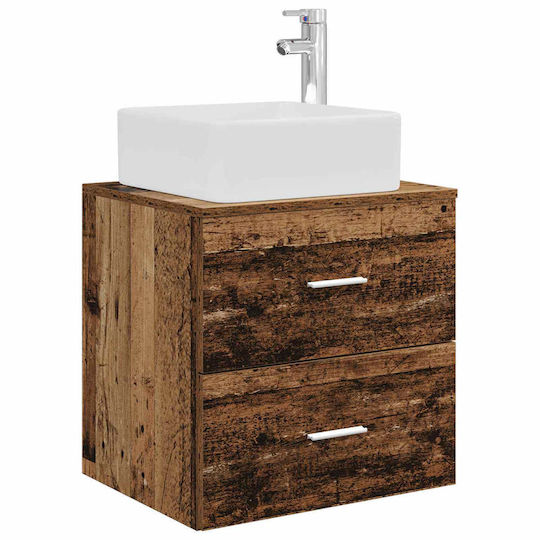 vidaXL Badezimmer Waschtisch-Einheit Ohne Waschbecken M53xB34.5xH63cm Alter Holz