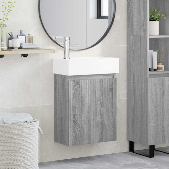 vidaXL Плот с Мивка 45.5x22.5x84 см Сив