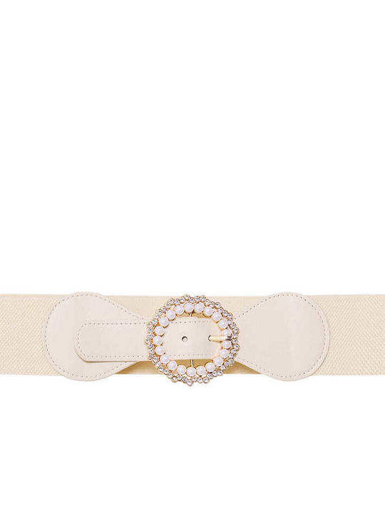 Celestino Curea Damă Perle Strass Ecru