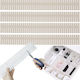 Ruhhy Heavy-Duty Plastic Corner Shelf In Beige Colour 463x70mm 4 Pieces 19098