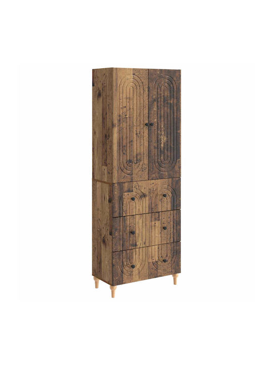 Βιβλιοθήκες Καφέ (2τμχ) 66x34.5x90εκ.