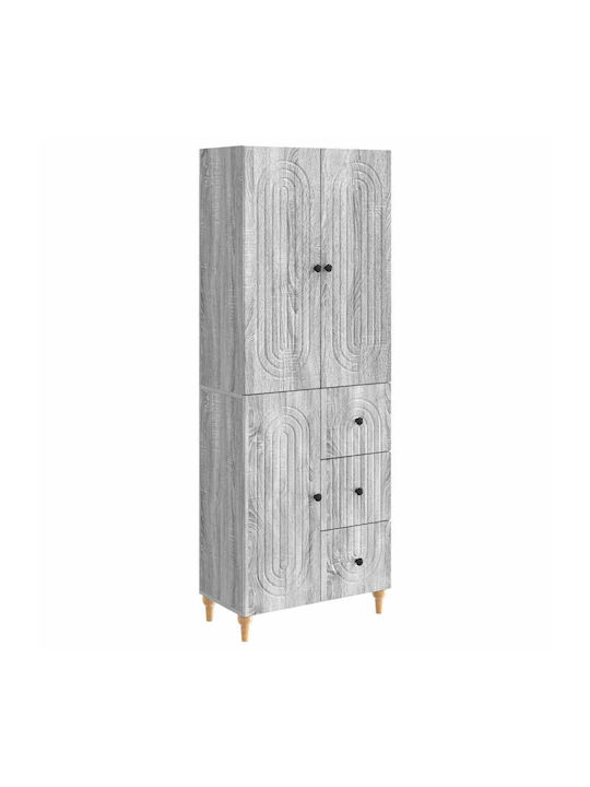 Βιβλιοθήκες Γκρι (2τμχ) 66x34.5x90εκ.