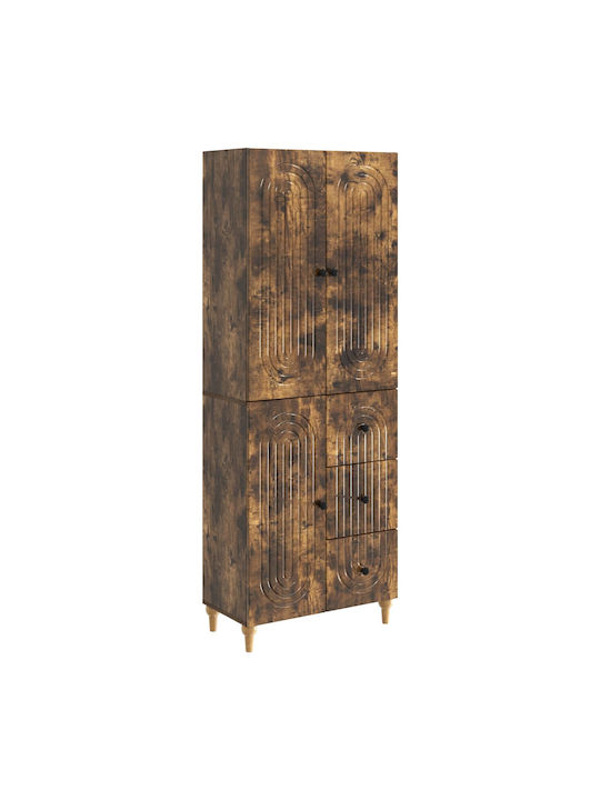 Βιβλιοθήκες Καφέ (2τμχ) 66x34.5x90εκ.