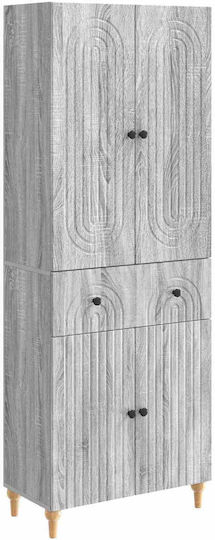 Βιβλιοθήκες Γκρι (2τμχ) 66x34.5x90εκ.