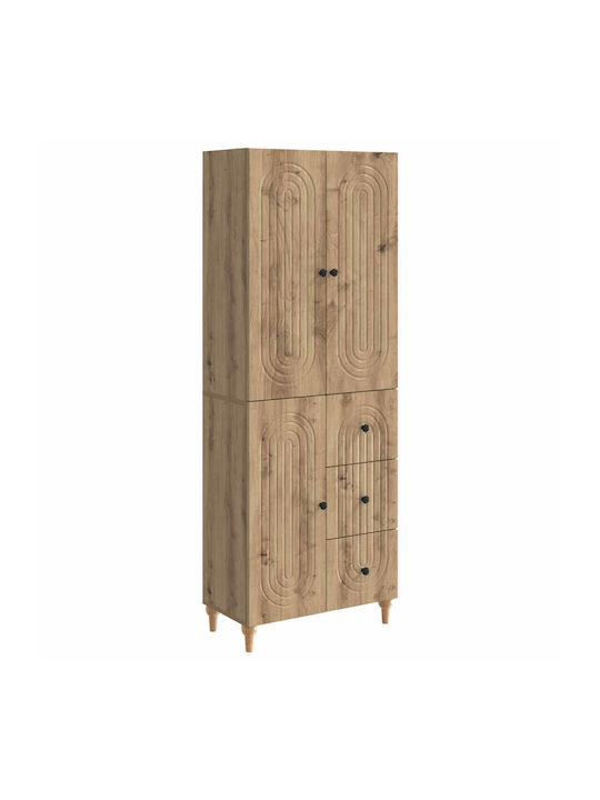 Βιβλιοθήκες Καφέ (2τμχ) 66x34.5x90εκ.