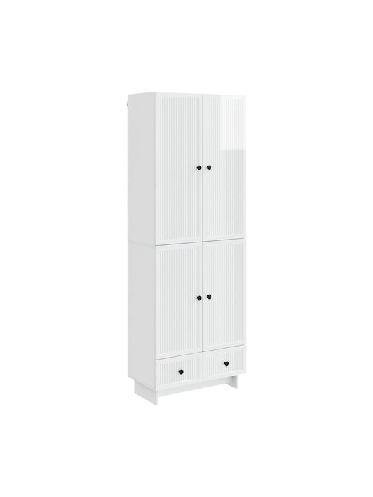 Βιβλιοθήκες Λευκές (2τμχ) 66x34.5x95εκ.
