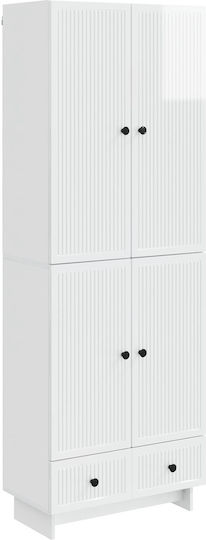 Бели Етажерки (2 Броя) 66x34.5x95 см