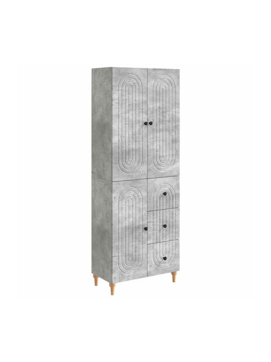 Βιβλιοθήκες Γκρι (2τμχ) 66x34.5x90εκ.