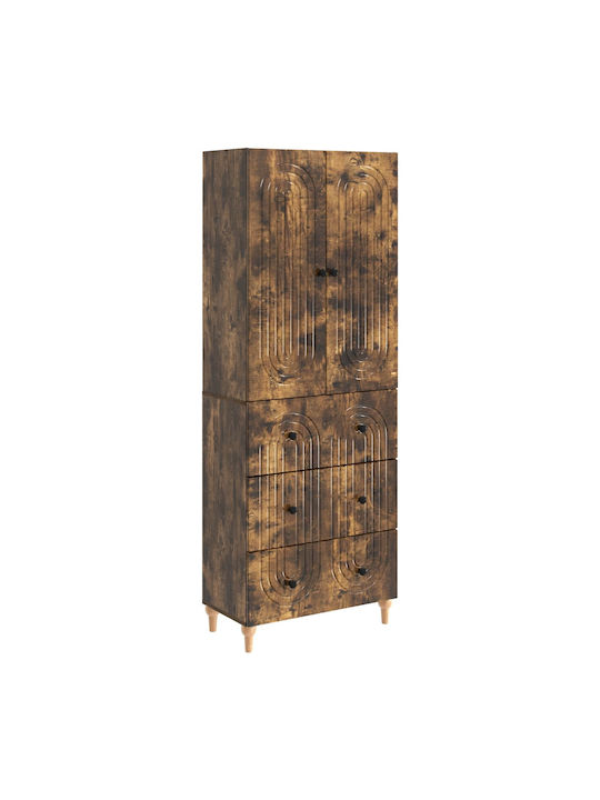 Βιβλιοθήκες Καφέ (2τμχ) 66x34.5x90εκ.
