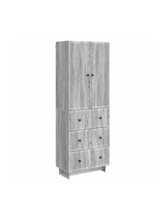 Βιβλιοθήκες Γκρι (2τμχ) 66x34.5x90εκ.