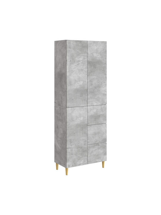 Βιβλιοθήκες Γκρι (2τμχ) 66x34.5x90εκ.