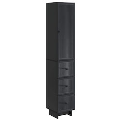 vidaXL Стенна Баня Колона M33xД34.5xВ90см Черна