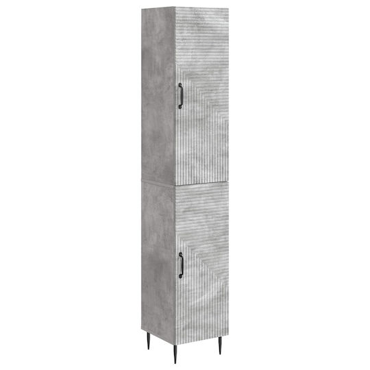 vidaXL Bathroom Column Cabinet Wall Hung M33xL34.5xH89.5cm Gray
