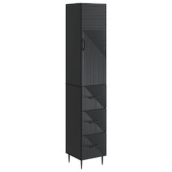 vidaXL Στήλη Μπάνιου Τοίχου Μ33xΒ34.5xΥ90cm Μαύρη