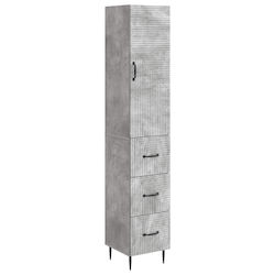 vidaXL Στήλη Μπάνιου Τοίχου Μ33xΒ34.5xΥ90cm Γκρι