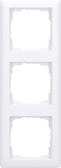 Gira Standard 55 Switch Frame 3-Fold Pure White Silk Matt