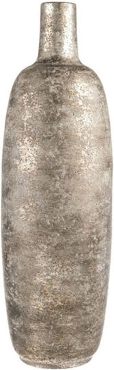 Metallisches Bodenvase Silber Antike 19x19x60,5cm