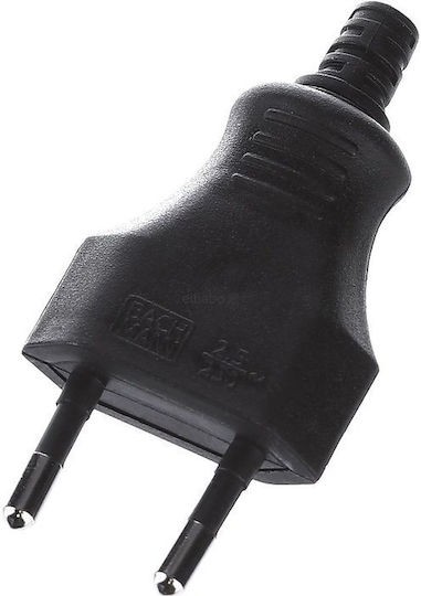 Schuko Plugs Bachmann Euro Flat Plug 2 5A/250VAC Black Montage