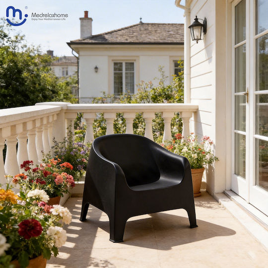 Plastic Black Armchair