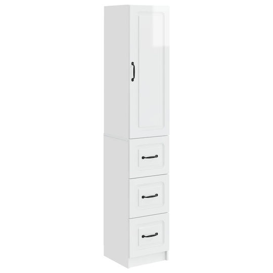 vidaXL Στήλη Μπάνιου Δαπέδου Μ33xΒ34.5xΥ87cm Λευκή