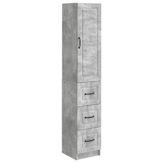 vidaXL Bathroom Floor Column Cabinet L33xD34.5xH87cm Gray