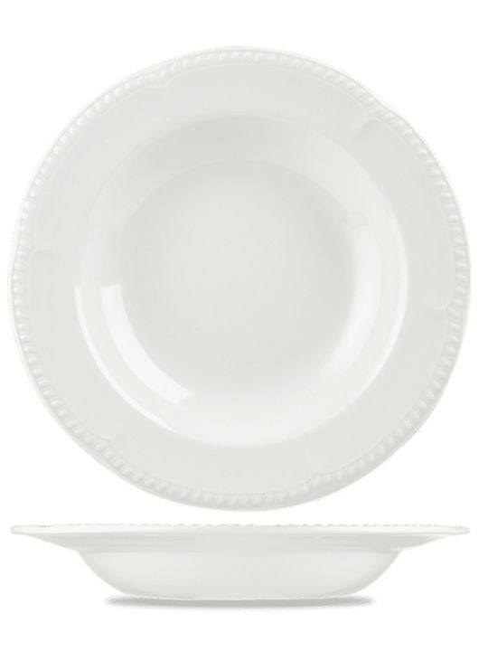Churchill 1795 Deep Serving Plate Porcelain White 28cm 12 Pieces