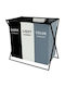 Wäschekorb Stoff Klappbar 60x35x60cm Weiß