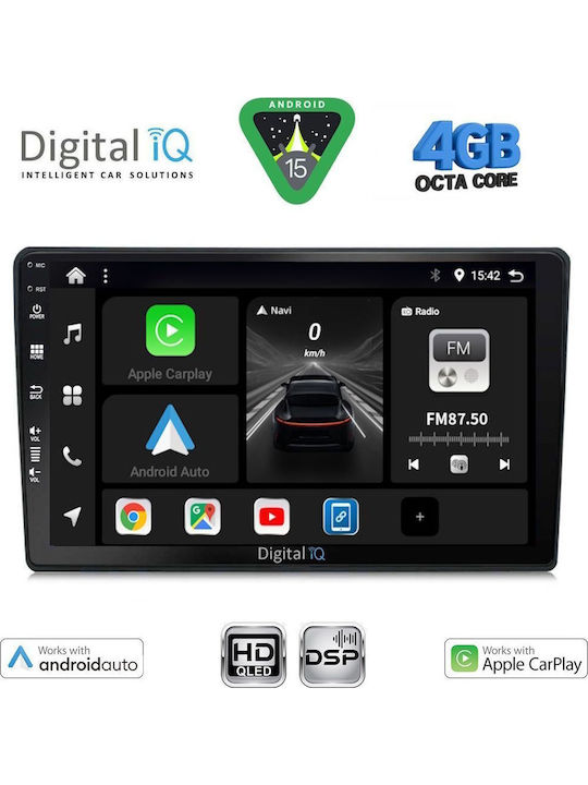 Digital IQ Car Audio System for Audi A4 2002-2008 (Bluetooth/USB/WiFi/GPS/Apple CarPlay/Android Auto) with 9" Touch Screen