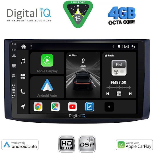 Digital IQ Car Audio System for Chevrolet Aveo 2006-2010 Bluetooth USB WiFi GPS Apple CarPlay Android Auto with 9" Touch Screen